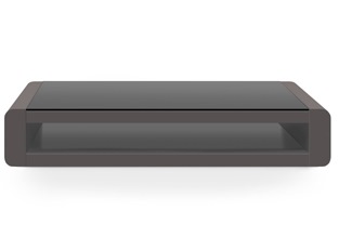 Table basse Future Gris verre noir
