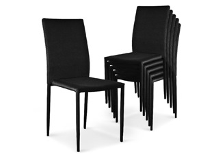 Chaises Design empilables Aloa Noir VENDU PAR 6