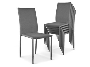 Chaises Design empilables Aloa Gris VENDU PAR 6