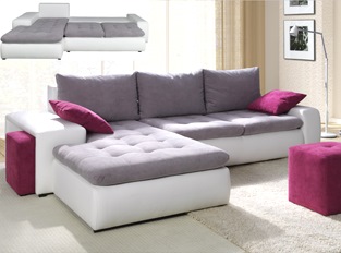 Canapé d'angle convertible design ROMA
