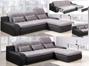 Canapé d'angle convertible design LUNIGO