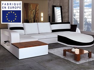 Canapé d'angle design Nirvana Noir