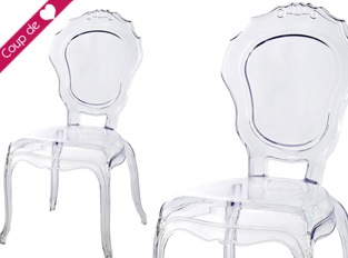 LOT DE 4 Chaises Polycarbonate transparent