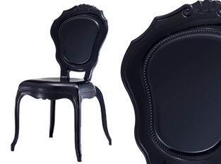 LOT DE 4 chaises Polycarbonate NOIR