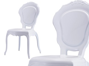 LOT DE 4 chaises Polycarbonate BLANC