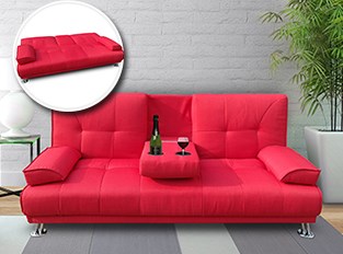 Convertible Canbar Rouge en tissu