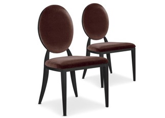 Chaises Design Sara Velours Marron VENDU PAR 2