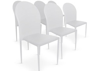Chaises Design empilables Rodez blanc VENDU PAR 6