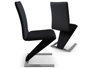 Lot de 2 chaises design Flush noir