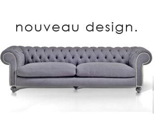 Chesterfield design contemporain gris