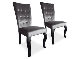 Chaises design Elisabeth VENDU PAR 2 gris