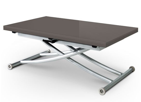 Table basse relevable Carrel gris foncé