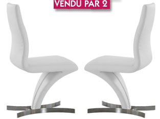 Lot de 2 chaises Faster blanc