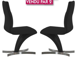 Lot de 2 chaises Faster noir