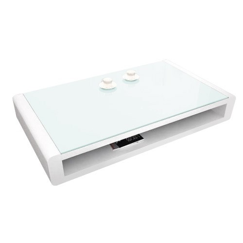 Table basse Future verre blanc