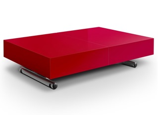 Table basse relevable Casper rouge