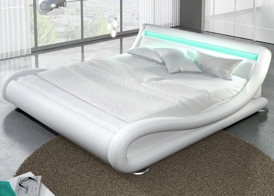 Lit design Julia Blanc 140cm