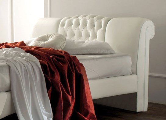 Lit design Sandra 140 cm Blanc