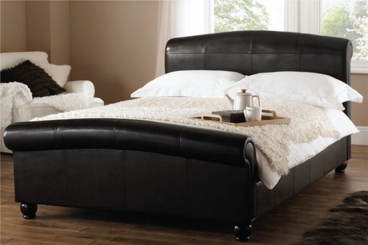 Lit design Appoline 140 cm noir