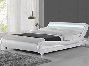 Lit led design Julio Blanc 140cm