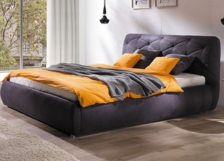 Lit design FLEUR violet 140 cm