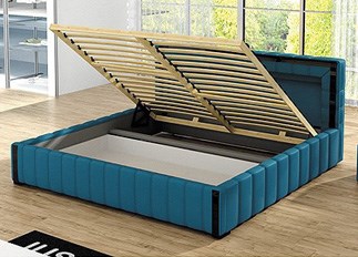 Lit LED design LAGON bleu 140 cm