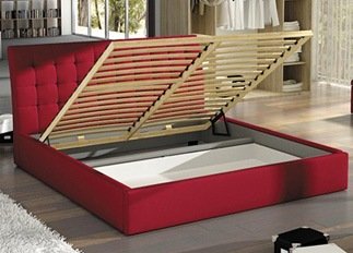 Lit design TERRY rouge 140 cm