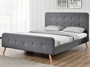 Lit scandinave adulte 140 Gris