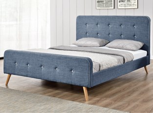 Lit scandinave adulte 140 bleu