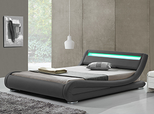 Lit design Julia Gris 140cm