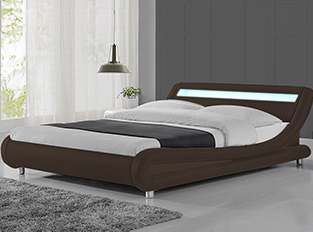 Lit led design Julio Marron 140 cm