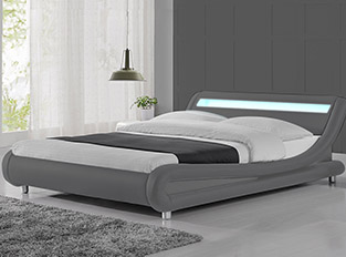 Lit led design Julio Gris 140 cm